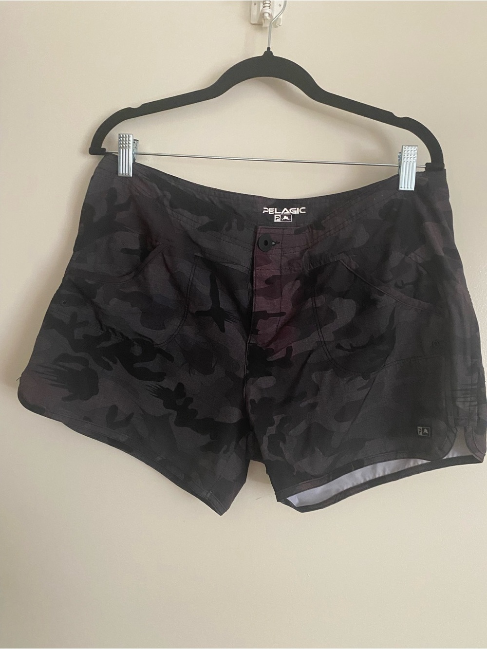 Pelagic Black Camo Athletic Shorts